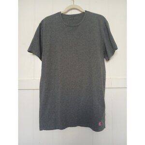 Psycho Bunny Short Sleeve Crewneck T Shirt Mens XL Gray Heather Cotton Pink Logo